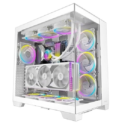 Antec C8 ARGB White E-ATX, ATX, Dual Chamber, 2x 16CM ARGB Reverse Fans, 1x 14CM ARGB, USB-C, Large Clearance, 8x PCI for Large GPU, Ultra Case