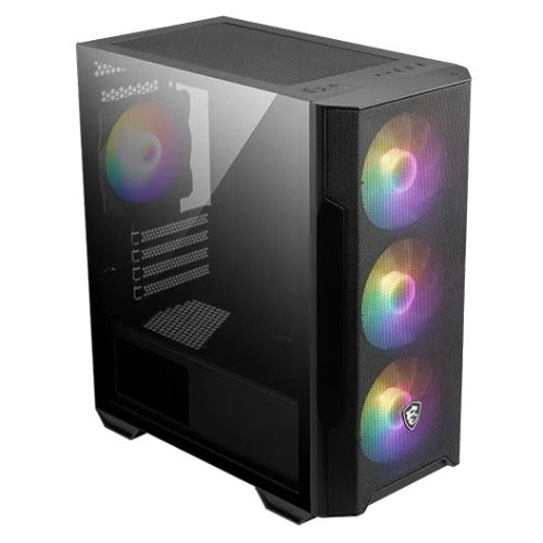 MSI MAG FORGE M100R BLACK, Micro ATX Case, 1x USB 3.2, 2x USB 2.0, 1x Audio, 1x Mic, 4x PCI-E, 2x 2.5', 2x 3.5', Micro ATX / Mini ITX