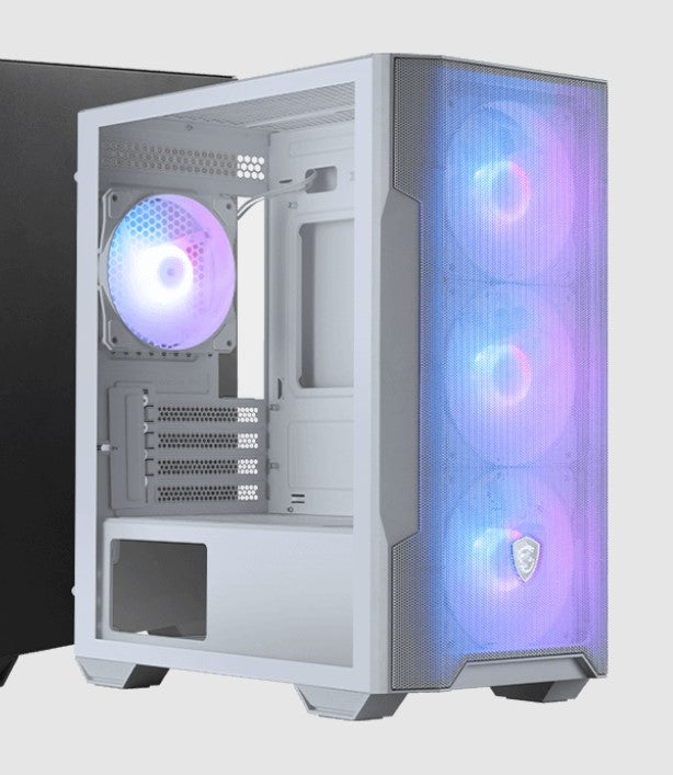 MSI MAG PANO 110R PZ WHITE Micro ATX Case, 2 x USB 5Gbps , 1x USB C 20Gbps, 1 x Audio-Out / Mic,, 3x 2.5', 2x 3.5', Micro ATX / Mini ITX(NEW)