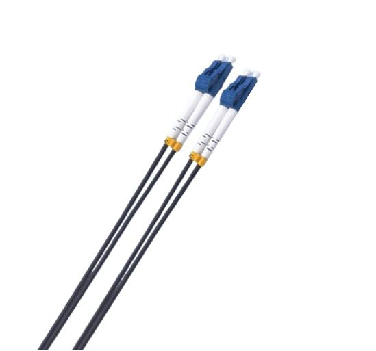 8ware 20m LC-LC OS2 Single Mode Dual-Core Fibre Optic Cable UPC Duplex Armoured Low Smoke Zero Halogen (LSZH) Jacket Black