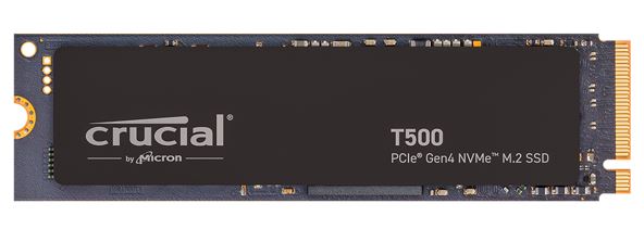 Crucial T500 1TB Gen4 NVMe SSD - 7300/6800 MB/s R/W 600TBW 1440K IOPs 1.5M hrs MTTF Acronis True Image Adobe Creative Cloud for PS5