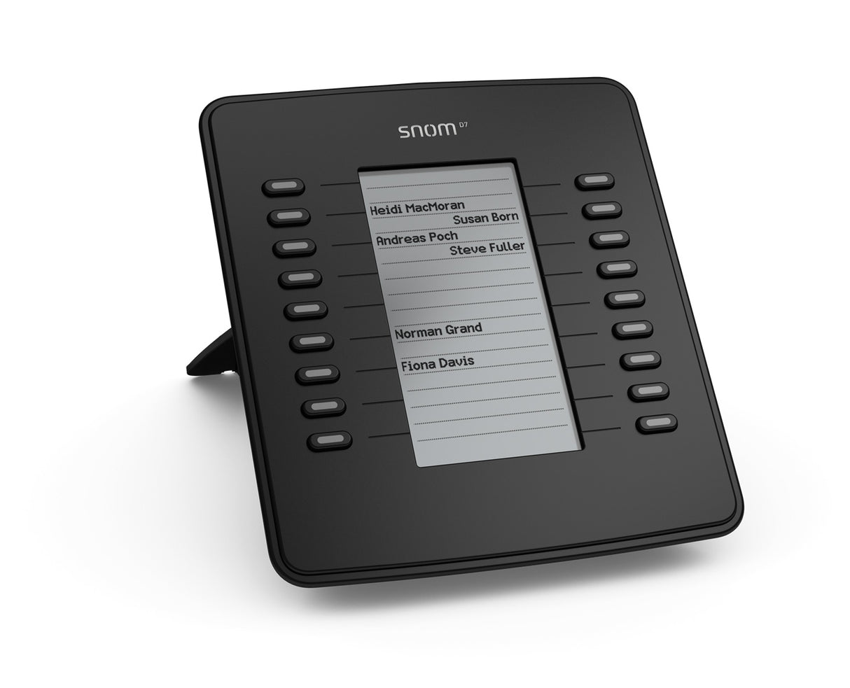 SNOM D7 Expansion Module USB for D785, D765, D745, D735, D725, D717 & D715, Black,18 Multi-color LED keys, Supports All 700 Series Telephones