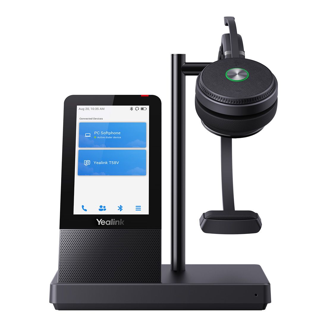 Yealink WH66 Mono UC DECT Wireless Headset, UC Workstation, HD Voice, 2-Mic Noise Cancellation&330° Adjustable, Leather Ear Cushions,Teams Certified