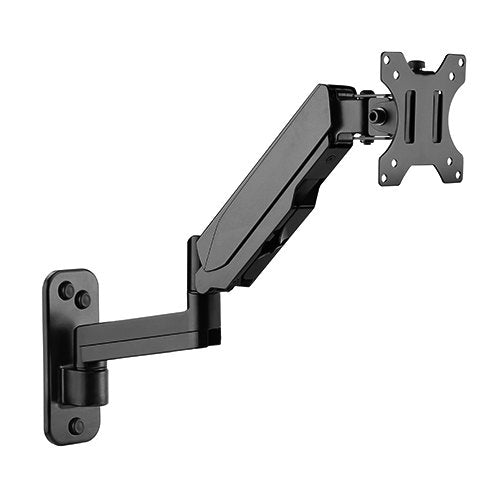 Brateck Single Screen Wall Mounted Articulating Gas Spring Monitor Arm 17'-32',Weight Capacity (per screen) 8kg;
