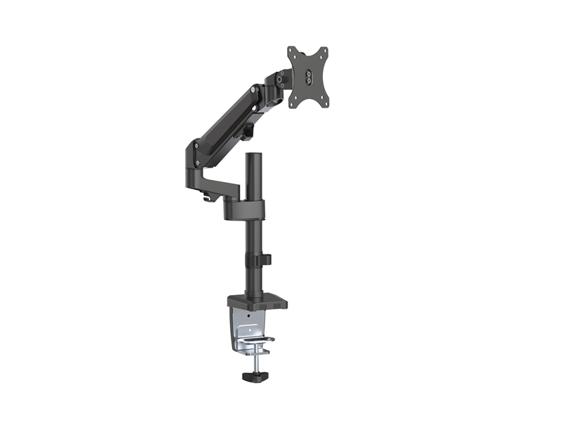 Brateck Single Monitor Heavy-Duty Aluminum Gas Spring Monitor Arm Fit Most 17' - 35' Monitors Up to12kg per screen VESA 75x75/100x100 (LS)
