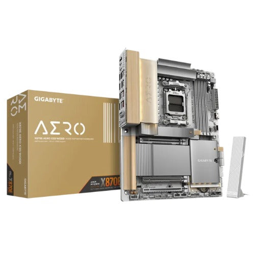 Gigabyte X870E AERO X3D DK WOOD AM5 DDR5 256GB USB4 Wi-Fi7 MT7927, RZ738 5GbE PCIe5 M.2 PCIe5/4 HDMI ALC1220 ATX