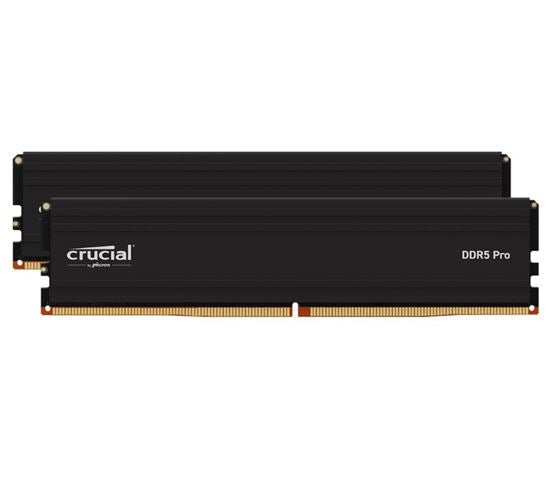 Crucial Pro 32GB (2x16GB) DDR5 UDIMM 6000MHz CL36 Black Heat Spreader Overclocking Support Intel XMP AMD Ryzen Desktop PC Gaming Memory