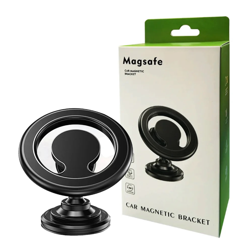 Pisen 2-in-1 Car Air Vent and Dashboard Mount Phone Holder - Black, Magnetic Hook With MagSafe, Easy to install, Apple, 360 Rotation