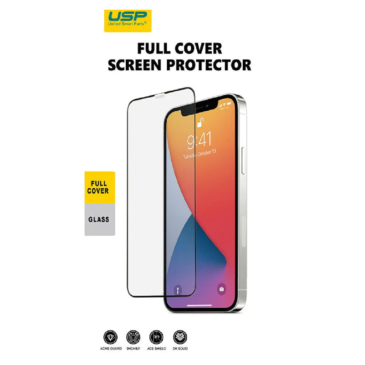 USP Apple iPhone 16 Pro Max (6.9') Tempered Glass Screen Protector : Full Coverage, 9H Hardness, Bubble-free, Anti-fingerprint, 3 Years Waranty