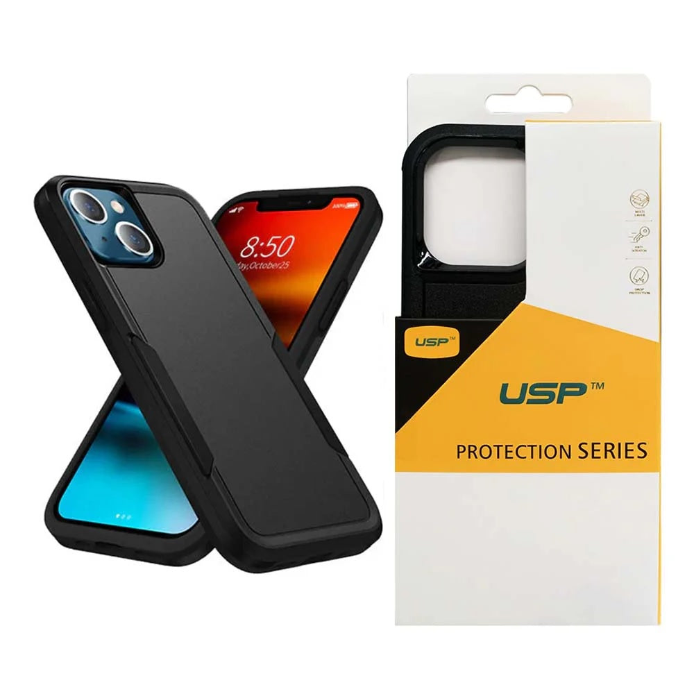 USP Apple iPhone 16e 5G (6.1') Armor Light Case Black - Two Tough Layers, No Slip Grippy Edges, DropProof, Slim, 3 Years Warranty