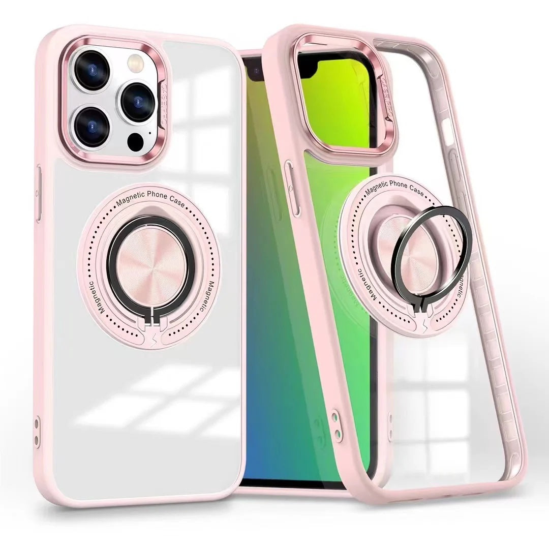 USP Apple iPhone 17 Pro (6.3') MagSafe Case with Ring Holder Pink - Silicone Bumper, Drop Resistance, Scratch Protection, Durable, 3 Year Warranty