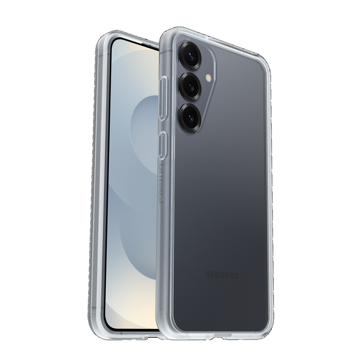 OtterBox React Samsung Galaxy S25 5G (6.2') Case Clear - (77-97378), DROP+ Military Standard, Antimicrobial, Hard Case, Soft Grip, 7 Years Warranty