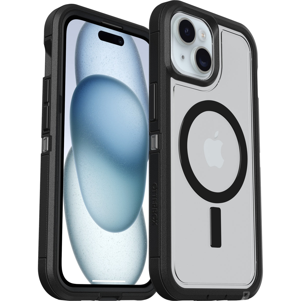 OtterBox Defender XT Clear MagSafe Apple iPhone 16e/ iPhone 15/ iPhone 14/ iPhone 13 (6.1') Case Dark Side (Clear/Black) - (77-98196),7 Years Warranty
