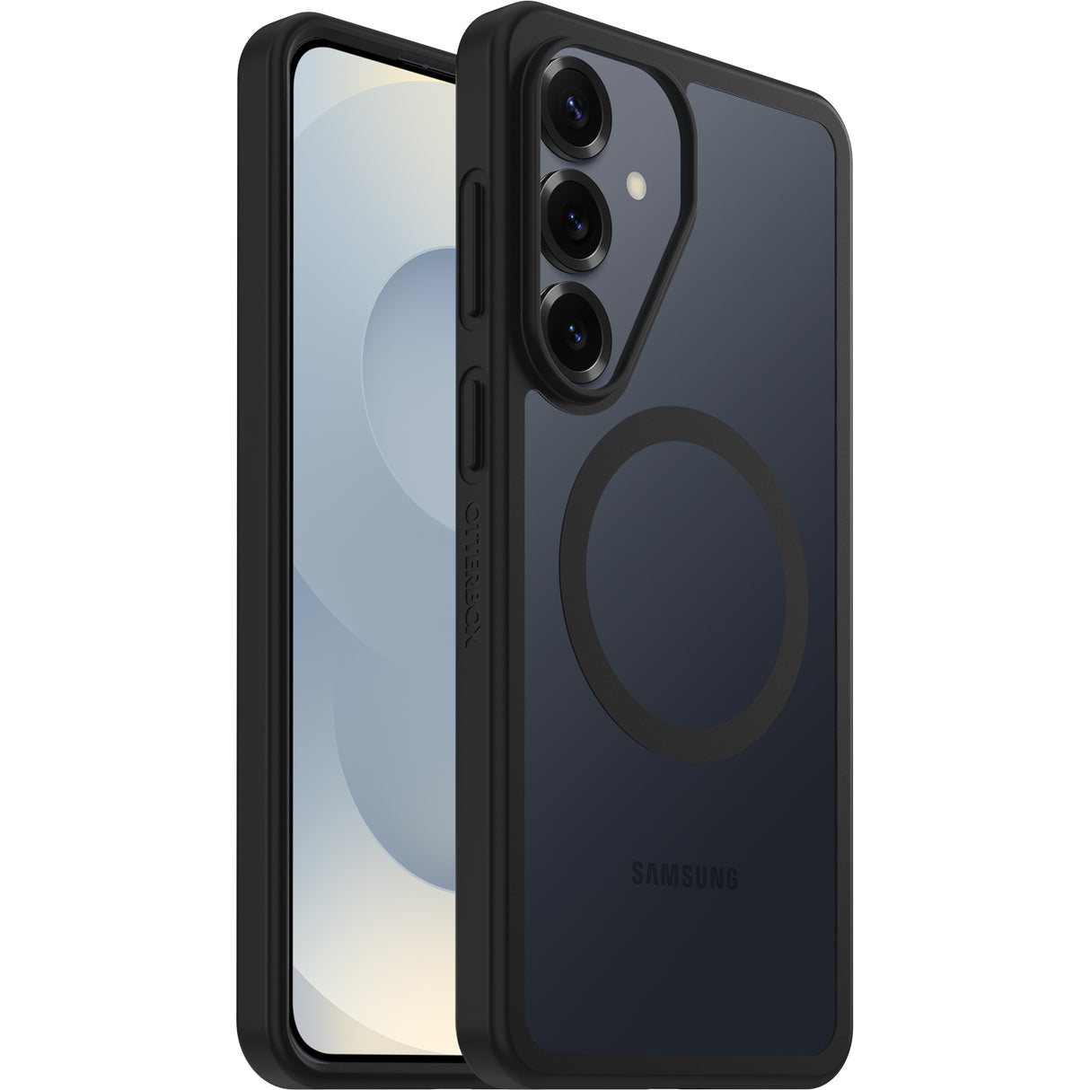 OtterBox React Magnets Samsung Galaxy S26+ 5G (6.7') Case Black Crystal (Clear/Black) - (77-99936),DROP+ Military Standard, 7 Years Warranty