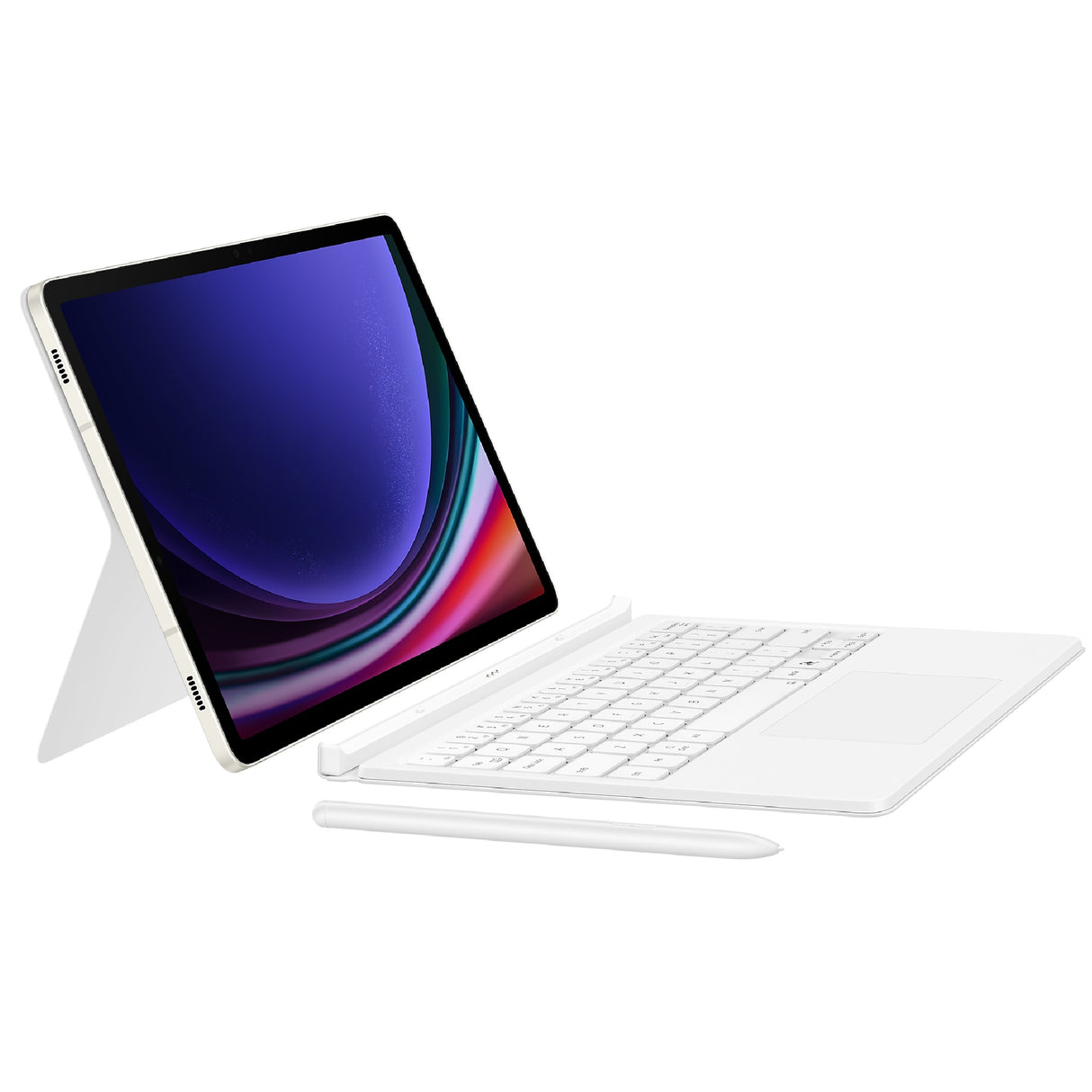 Samsung Galaxy Tab S10 FE / Tab S9 / S9 FE Book Cover Keyboard White - Magnetic(EF-DX725UWEGWW), Effortless Comes In 150°, AI Key, 6 Months Warranty