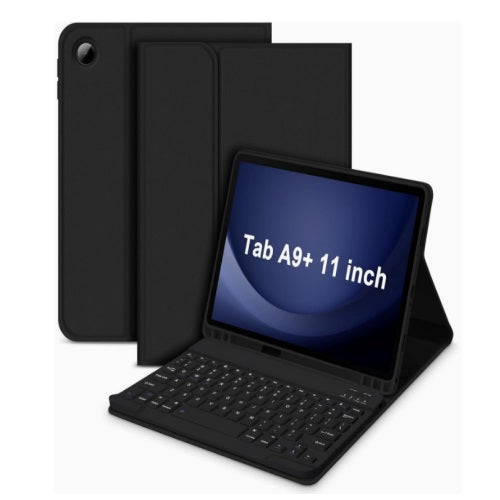 USP Samsung Galaxy Tab A11+ / Tab A9 + Keyboard Case Cover Black - Ultra-Slim, Lightweight, Auto Wake/Sleep Function, PU Leather, 3 Year Warranty