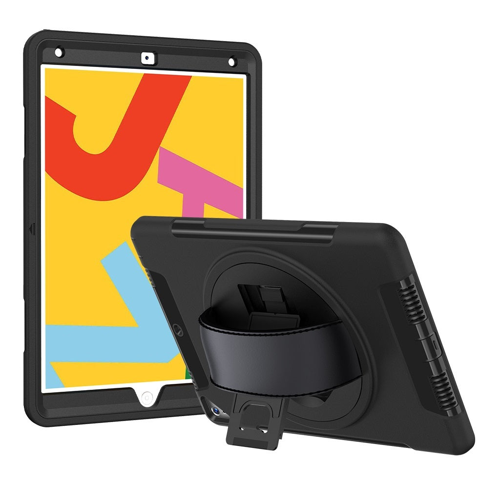 USP Rugged Samsung Galaxy Tab A7 Lite (8.7') Case Black - Built-in-Kickstand,Adjustable Hand Strap, Pen Holder,DropProof,ShockProof, 3 Year Warranty