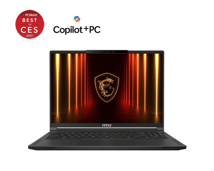 MSI Stealth Series Gaming Notebook 16' QHD AMD Ryzen™ AI 9 HX 370 Processor DDR5-6400 32GB, 2TB SSD RTX 5070 GDDR7 8GB Windows11 Pro (LS)