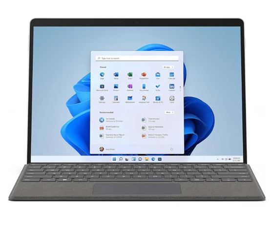 Microsoft Surface Pro 8 13' Touchscreen Intel Core i5-1135G7 8GB 128GB SSD WIN 11PRO DG WIN 10 USB-C WIFI6 BT Thunderbolt Camera Platinum 1YR WTY