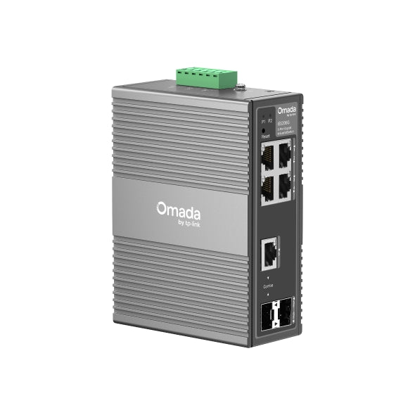 TP-Link IES206G Omada 6-Port Gigabit Industrial Easy Managed Switch , 1× GE SFP/RJ45, 1× GE SFP, 4× GE RJ45