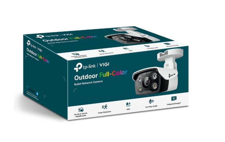 TP-Link VIGI 4MP C340(6mm) Outdoor Full-Colour Bullet Network Camera, 6mm Lens, Smart Detection, 3YW