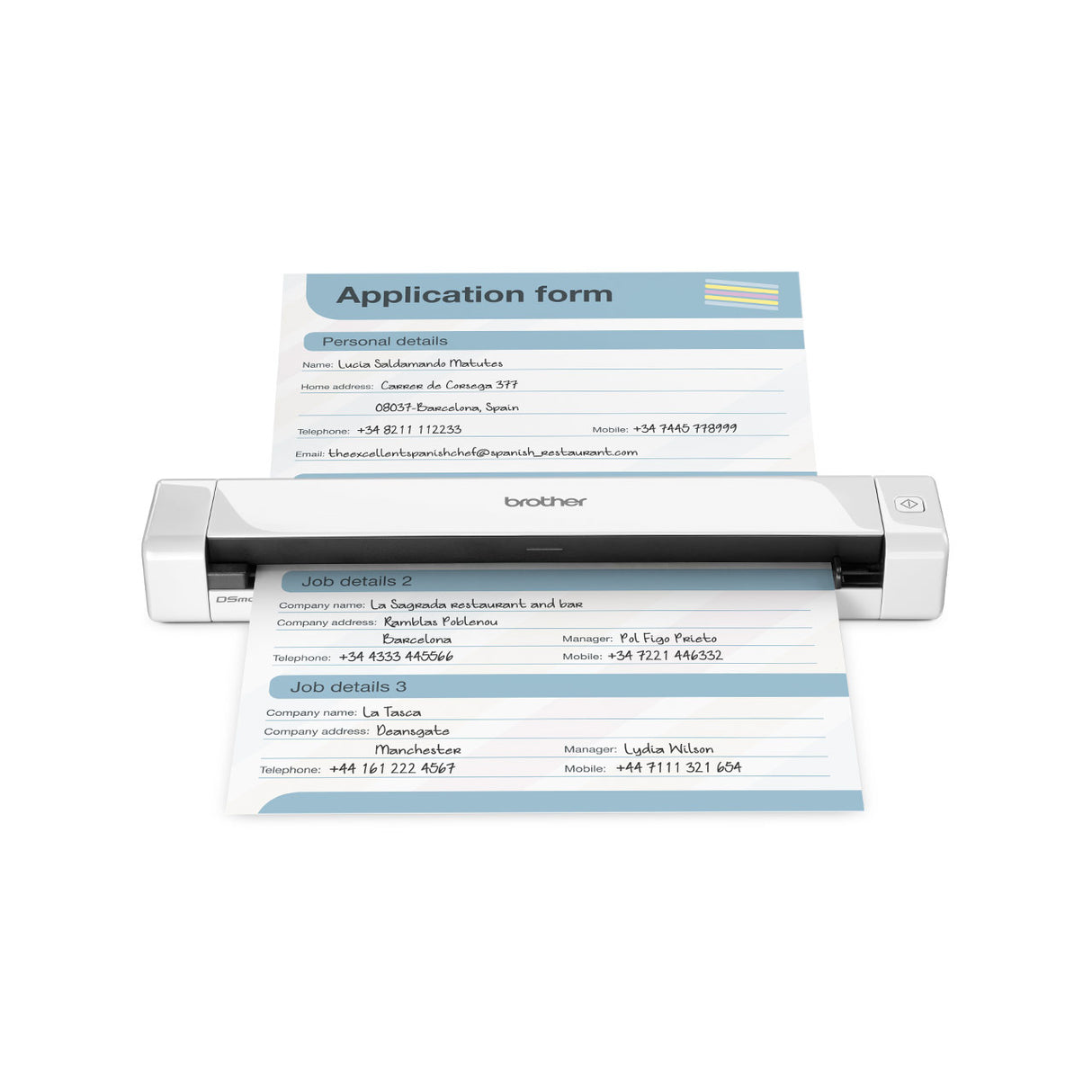 Brother DS-640 MOBILE DOCUMENT SCANNER 15 ppm Mono & Colour (300dpi) USB Bus Power