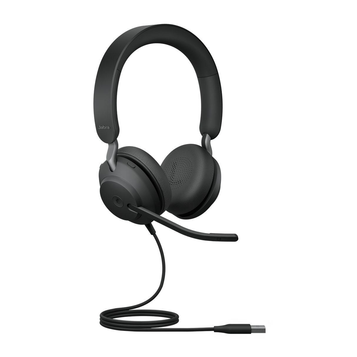 Jabra Evolve2 40 SE Wired USB-A MS Stereo Headset, 360° BusyLight, Noise Isolationg Ear Cushions, 2Yr Warranty, Plug-and-play, 3-Microphone Technology