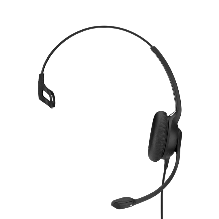 EPOS | Sennheiser SC230 Wide Band Monaural headset with Noise Cancelling mic - high impedance for standard phones, Easy D -Requires Easy Disconnect
