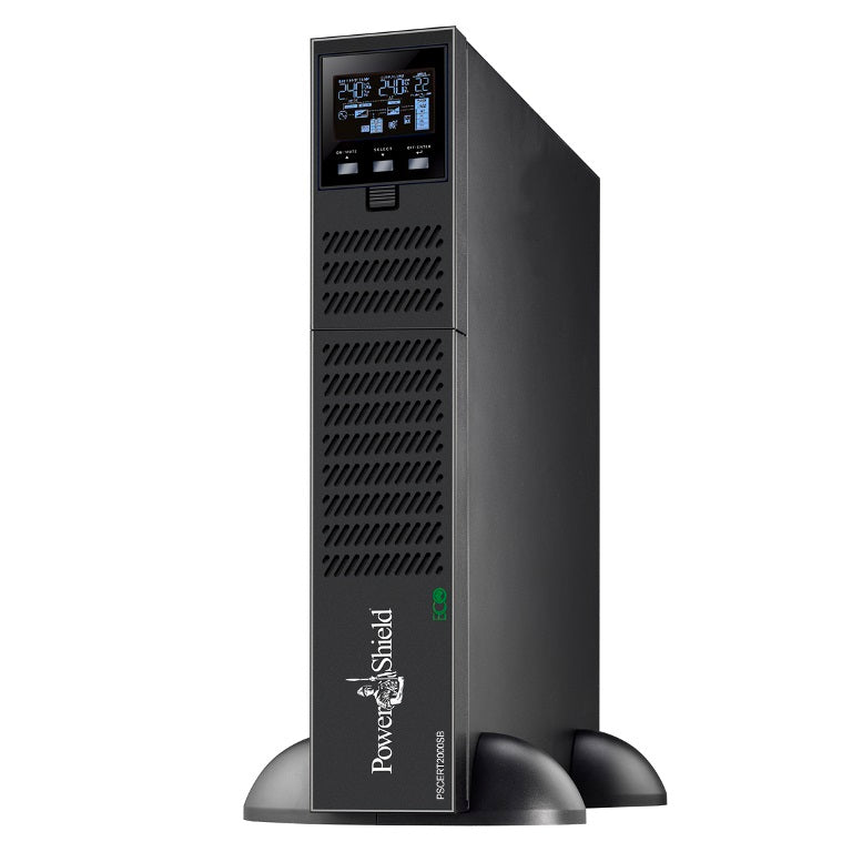 PowerShield Centurion RT 2000VA/1800W Short Base - 10Amp, True Online Double Conversion Rack/Tower UPS, 3 AUS sockets, 10A, C13 x 5, 2-year warranty