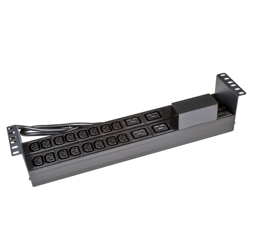 PowerShield Horizontal PDU with IEC C20 Input, 16 x C13, 4 x C19 outlets, provides reliable power distribution for horizontal installations