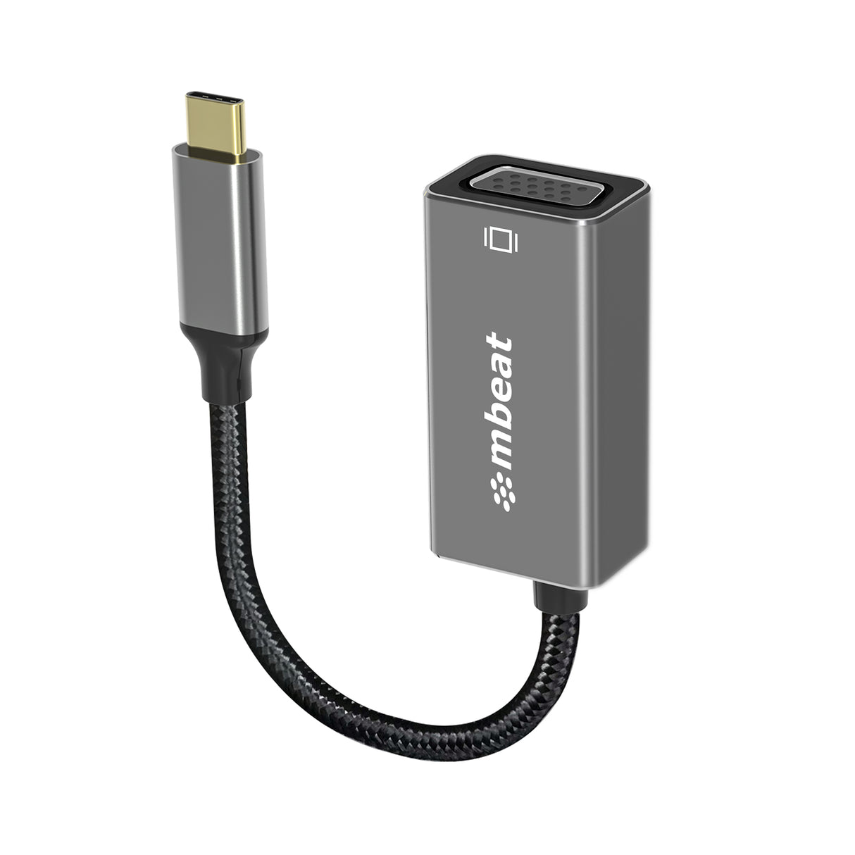 (LS) mbeat® Elite USB-C to VGA Adapter - Coverts USB-C to VGA Female Port, Supports up to1920×1080@60Hz - Space Grey Weight: 30g