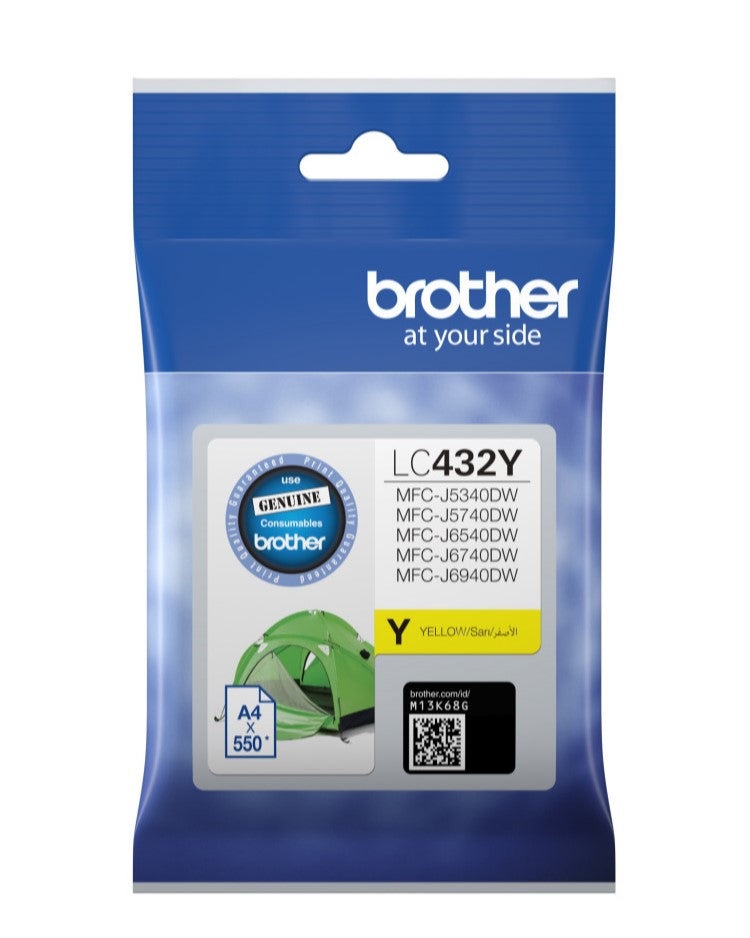YELLOW INK CARTRIDGE TO SUIT MFC-J5340DW/MFC-J5740DW/MFC-J6540DW/MFC-J6740DW/MFC-J6940DW -UP TO 550 PAGES