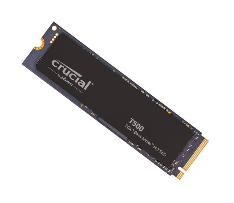 Crucial T500 500GB Gen4 NVMe SSD - 7200/5700 MB/s R/W 300TBW 1390K IOPs 1.5M hrs MTTF Acronis True Image Creative Cloud for PS5 ~MZ-V8P500BW