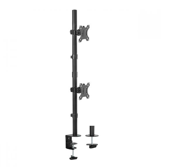 mbeat® activiva Dual-Screen Articulating Vertical Monitor Arm  is designed for ultimate workspace efficiency and ergonomic comfort