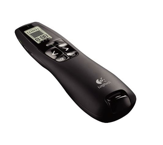 Logitech R800 Laser Presentation Remote LCD display  time tracking 30m Range, 2.4GHz Instuitive slideshow controls ~MILT-R700PRO 910-003508 (LS)