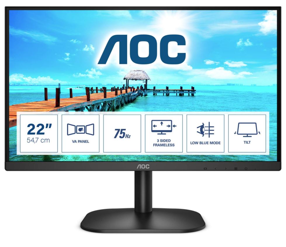 AOC 21.5 Inch 1920x1080 Home Office Monitor