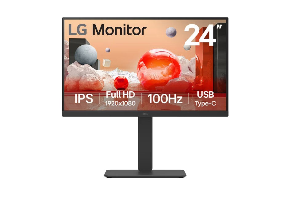 LG 24' FHD IPS Business FHD 1920x1080 16:9, USB Type-C , Height Adjustment Tilt Swivel Pivot VESA Display Port,  HDMI, Speakers x 2, 3yrs Monitor