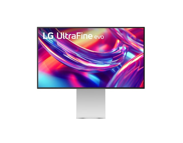 LG UltraFine™evo 32' 6K monitor with IPS Black, HDR600, DCI-P3 98%, Adobe RGB 99.5%, Thunderbolt 5, HDMI 2.1, and tilt/height/pivot adjustments