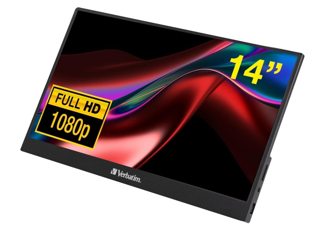 Verbatim 14' IPS FHD 1920x1080 - HDR, 60Hz HDMI  USB-C Capacitive Touch Panel Portable Monitor