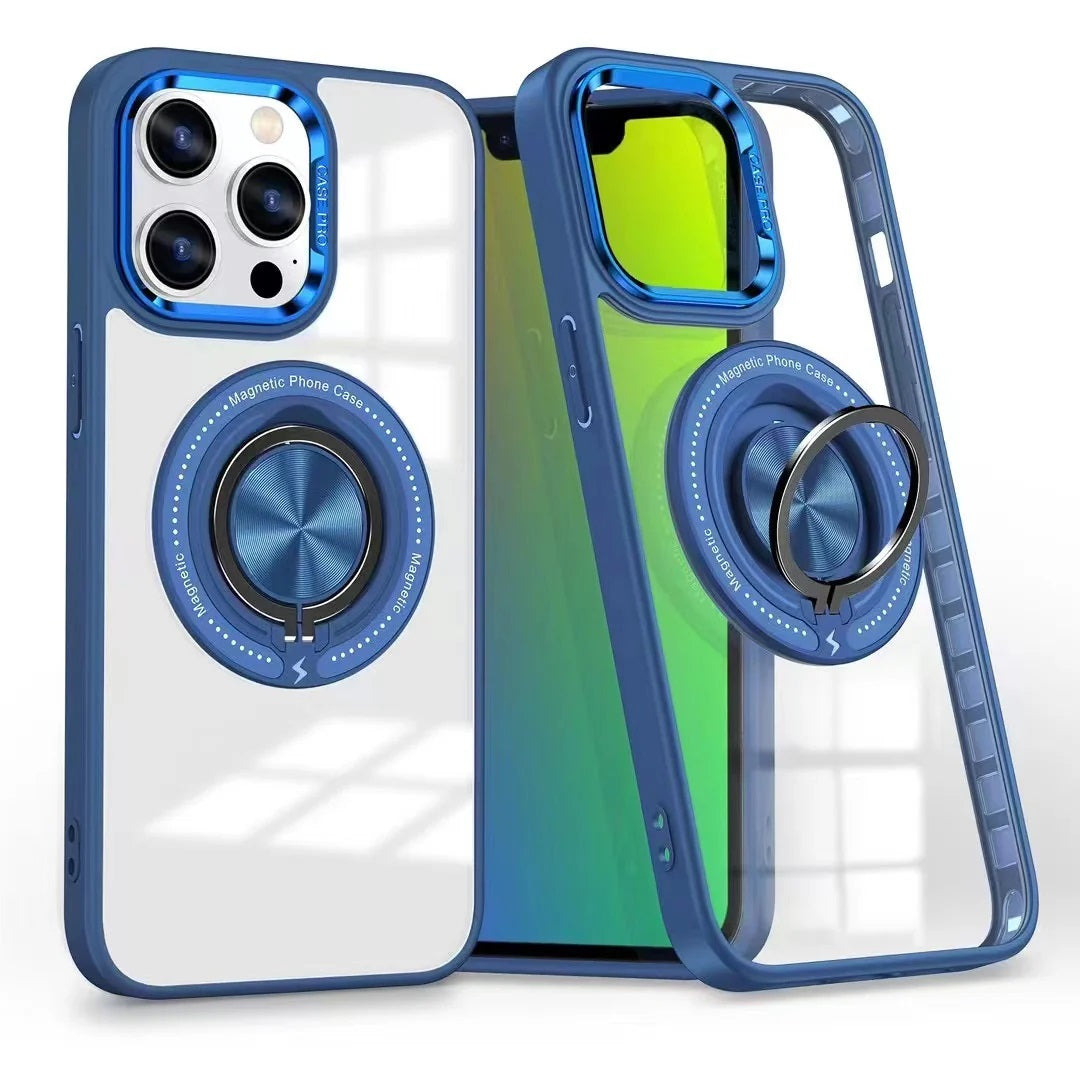 USP Apple iPhone 17 Pro Max (6.9') MagSafe Case with Ring Holder Dark Blue - Silicone Bumper,Drop Resistance, Scratch Protection, 3 Year Warranty