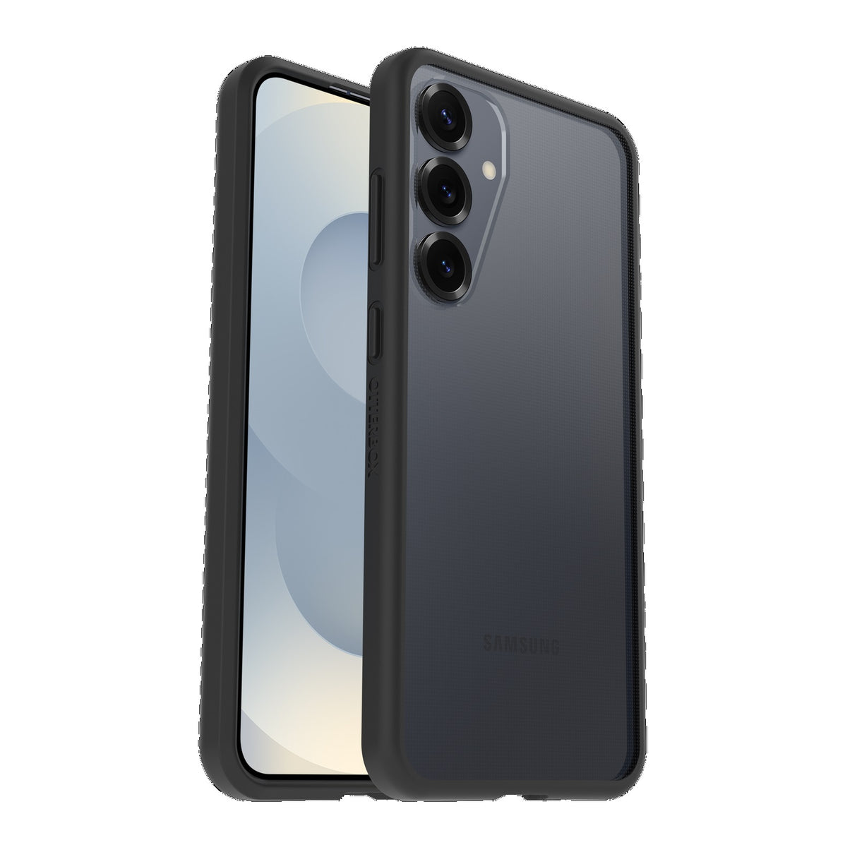 OtterBox React Samsung Galaxy S25 5G (6.2') Case Black Crystal (Clear/Black) - (77-97382),Antimicrobial,DROP+ Military Standard,7 Years Warranty