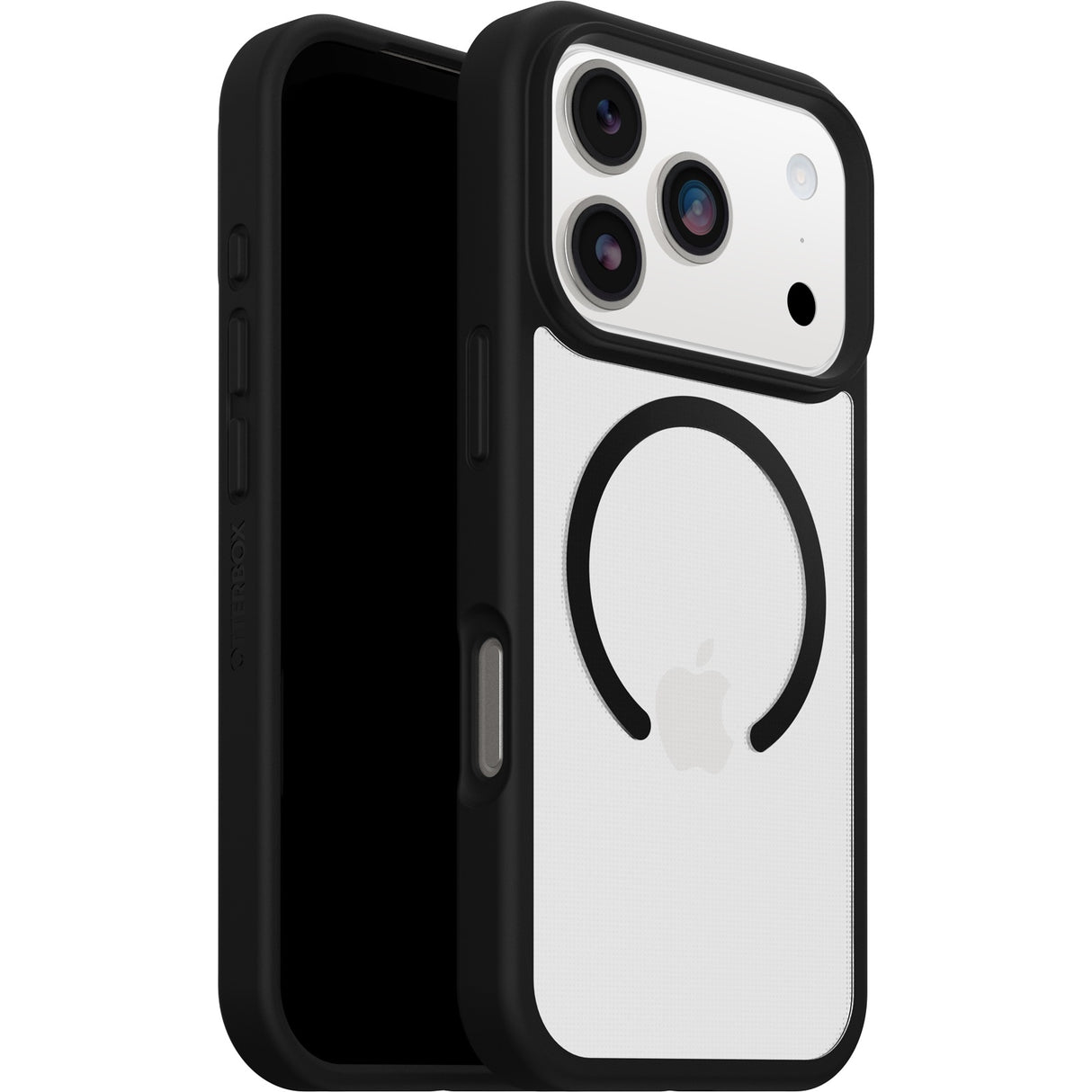 OtterBox React MagSafe Apple iPhone 17 Pro (6.3') Case Black Crystal (Clear/Black) - (77-98631),DROP+ Military Standard,Raised Edges,7 Years Warranty