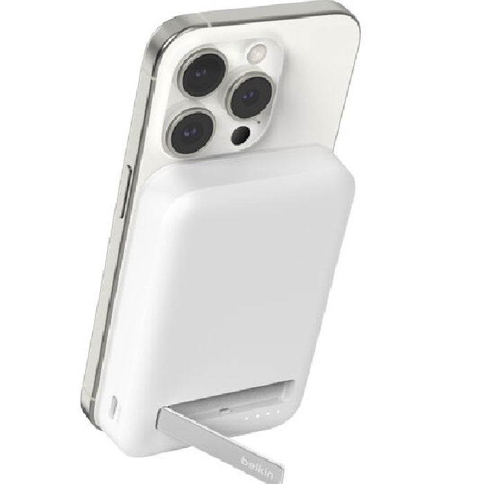 Belkin BoostCharge Pro 10k mAh Magnetic Power Bank With Qi2 + USB-C Cable (1M) - White(BPD008btWH), 15W,2xUSB-C,Overcharge Protection,2 Years Warranty