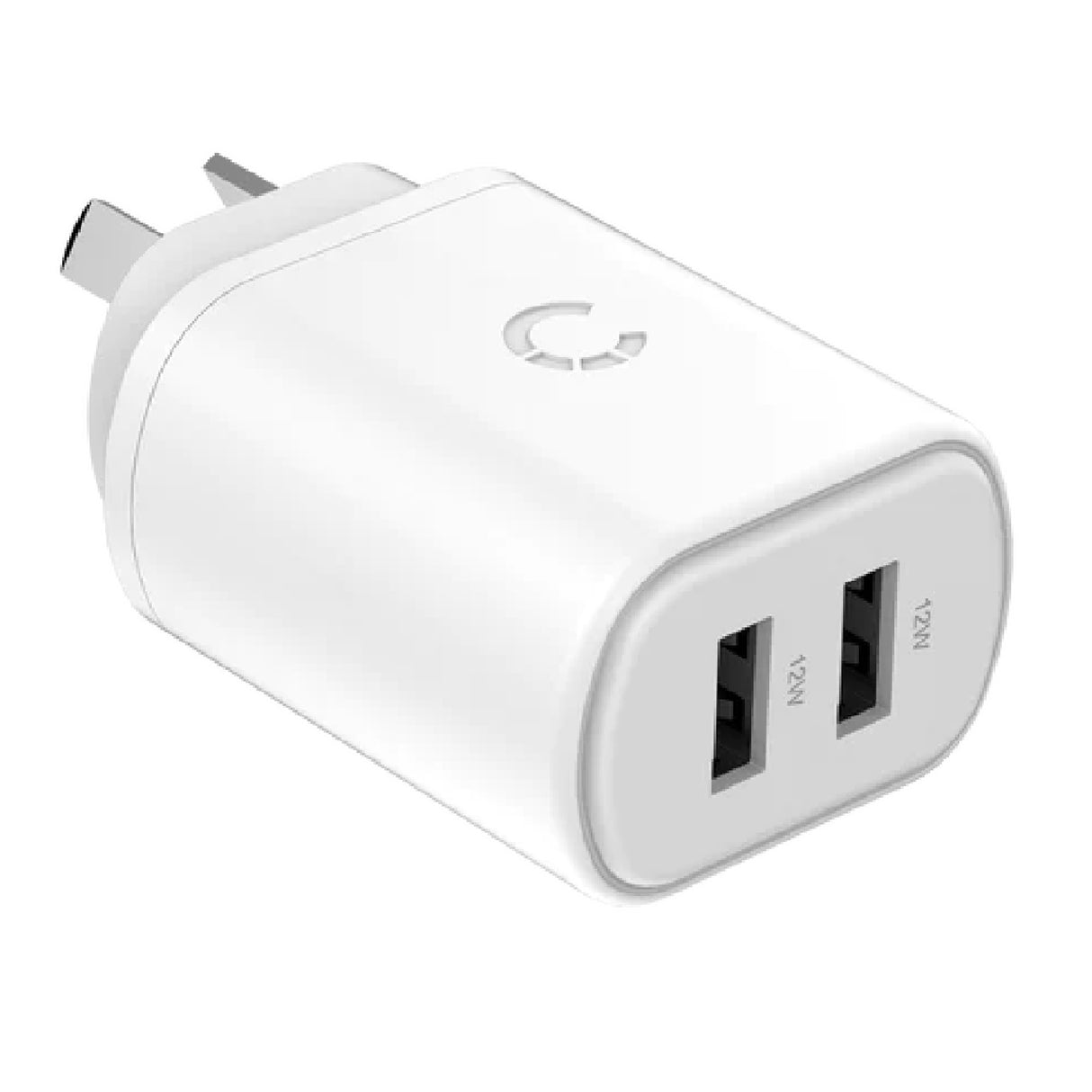 Cygnett PowerPlus 12W Dual Port Wall Charger - White (CY3671PDWLCH), 2x USB-A (12W), Lightweight & Compact Design, Charge 2x Devices, 2 Years Warranty