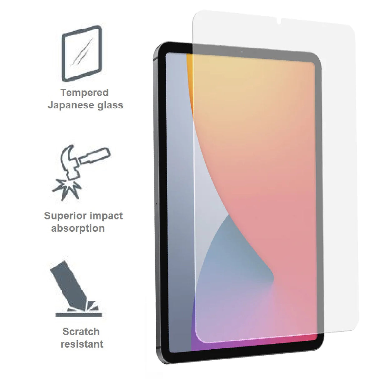 Cygnett OpticShield Apple iPad Mini A17 Pro (7th Gen) / iPad Mini (8.3') (6th) Tempered Glass Screen Protector - (CY3628CPTGL), 2 Years Warranty