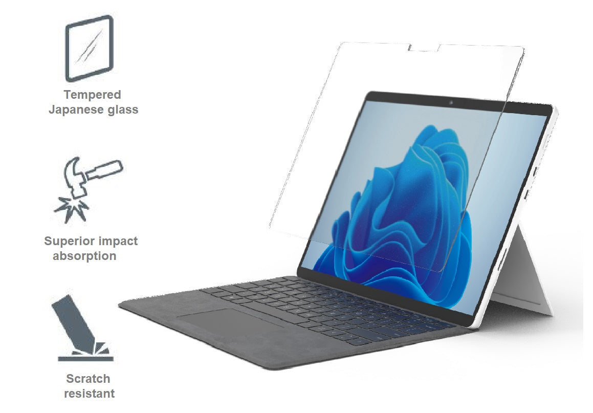 Cygnett OpticShield Microsoft Surface Pro 8/Surface Pro 9/Surface Pro 10/Surface Pro 11 Tempered Glass Screen Protector-(CY4551CPTGL),2 Years Warranty