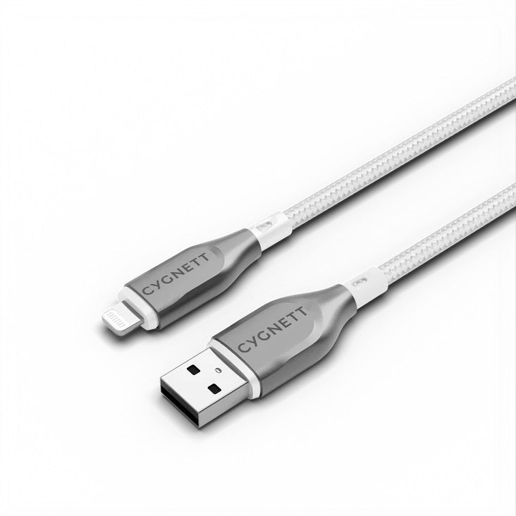 Cygnett Armoured Lightning to USB-A Cable 1m White