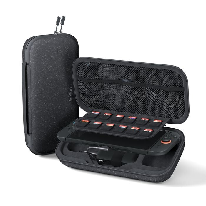 Belkin Gaming Charging Case 20W For Nintendo Switch 2 - (ENA001fqCH), Detachable 10K Power Bank, USB-C  to USB-C Cable (20 cm), 2 Years Warranty