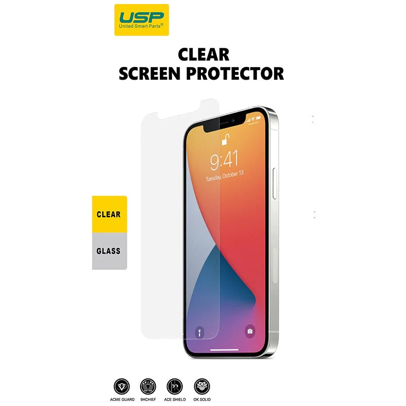 USP Apple iPhone 12 Pro Max Tempered Glass Screen Protector Clear - 9H Surface Hardness, Perfectly Fit Curves, Anti-Scratch, 3 Years Warranty