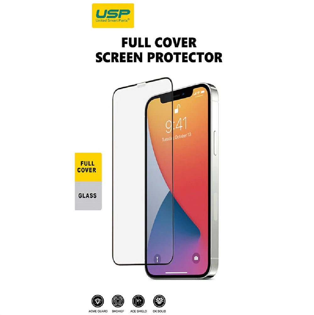 USP Apple iPhone 12 / iPhone 12 Pro Tempered Glass Screen Protector : Full Coverage,9H Hardness,Bubble-free, 3 Years Warranty